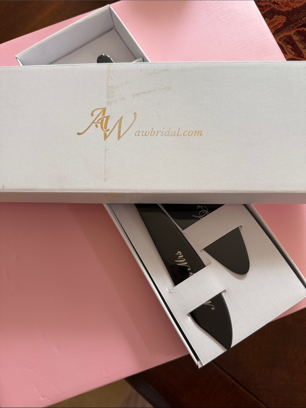 Matte Black Mr & Mrs Cake Knife and Server Set